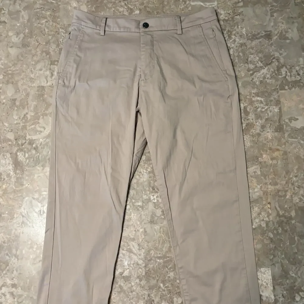 Birddogs Pants Mens 32x30 (Fits 32x28) Tan Lined Stretch Performance Chino Golf - Picture 5 of 14